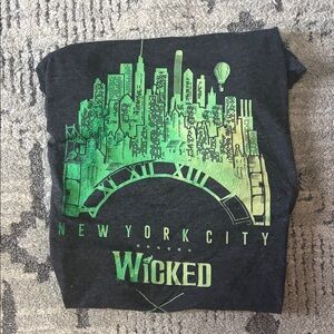 WICKED NEW YORK CITY Dark Gray&Green Graphic Tee